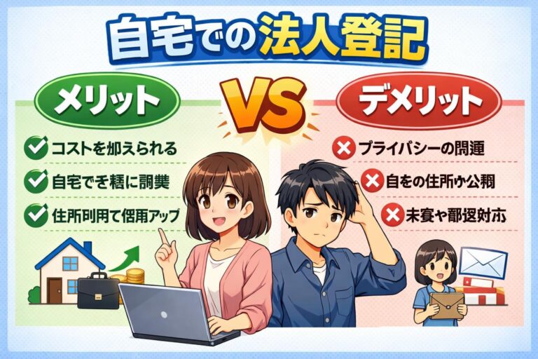 自宅で法人登記するメリットデメリットを徹底解説！知らないと損する注意点とは？