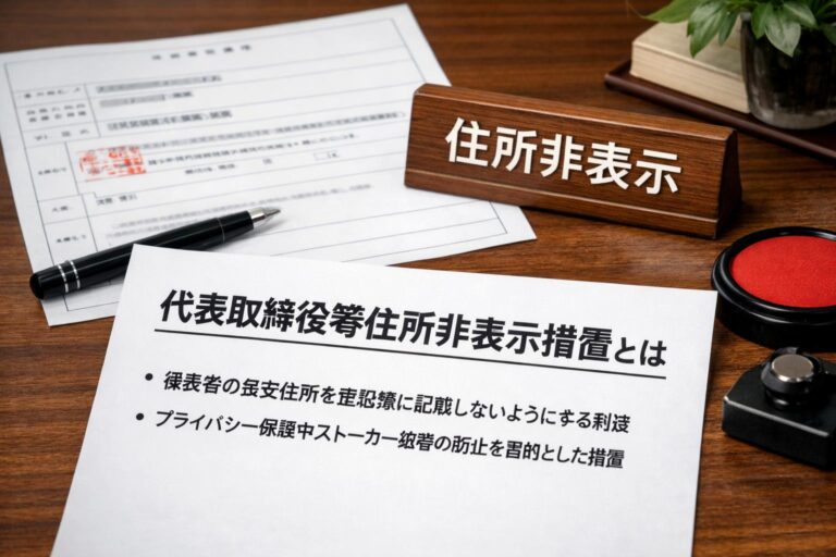 【2024年10月開始】法人の代表者住所を非公開にする「代表取締役等住所非表示措置」とは？手続き・デメリットを解説