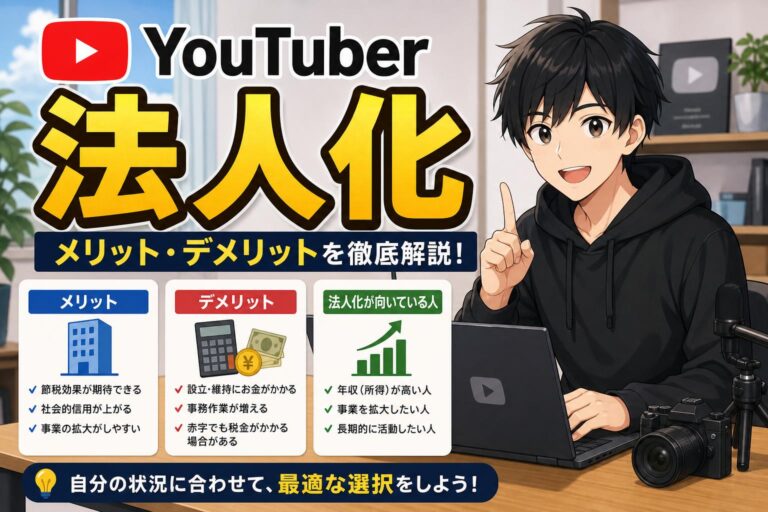 【税理士監修】YouTuberが法人化すべきタイミングは？メリット・デメリットと設立手順を徹底解説